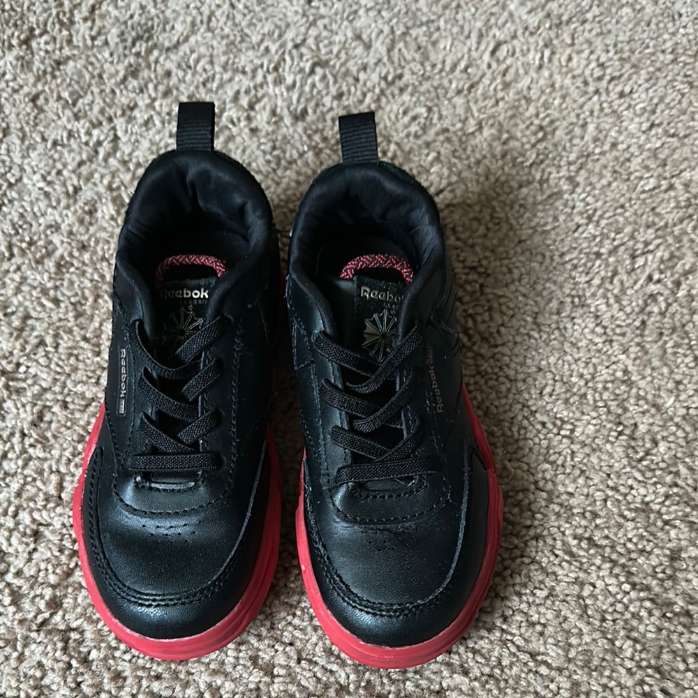 Reebok Kids Black and Red Sneakers cardi b sz 10
